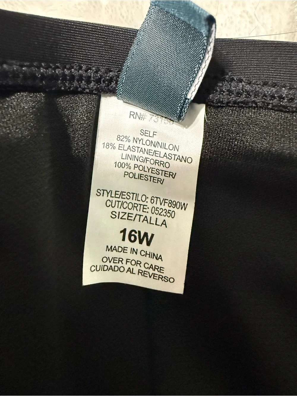 V.M. Black Solid Swim Shorts Bottom Side Drawstring Women Plus Size 16W